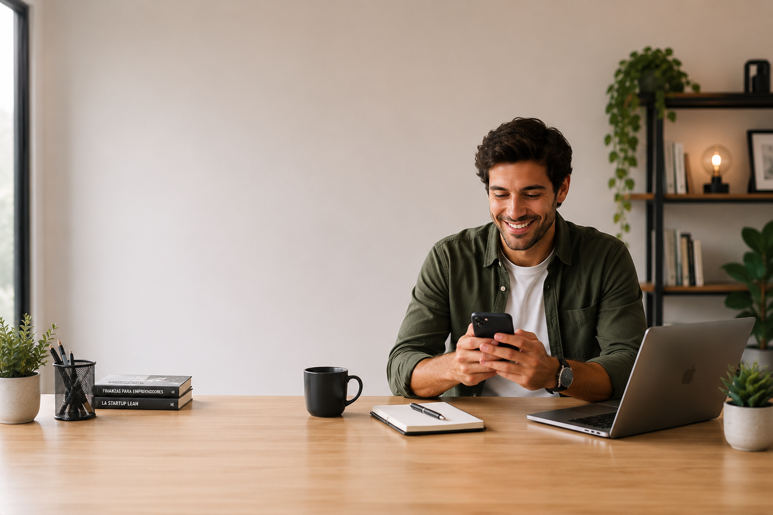 Entrepreneur working on laptop